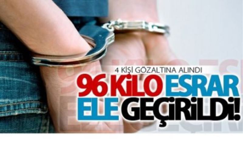 Van’da 96 kilo 526 gram esrar ele geçirildi