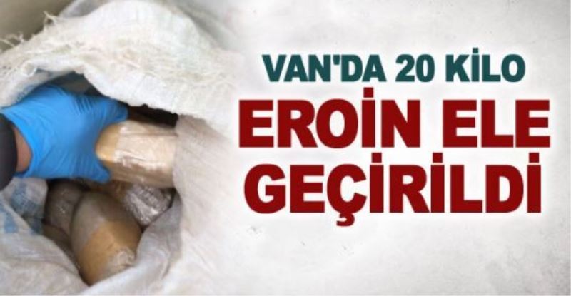 Van’da bir otomobilde 20 kilo eroin ele geçirildi