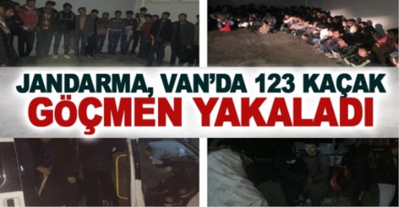 Van’da Jandarma, 123 kaçak göçmen yakaladı