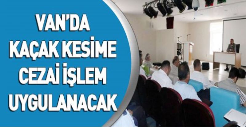 VAN’DA KAÇAK KESİME CEZAİ İŞLEM UYGULANACAK