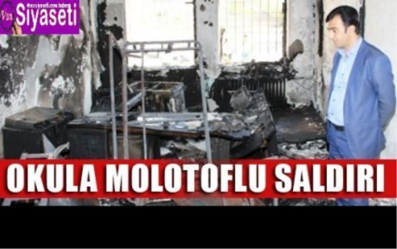  Van’da okula molotoflu saldırı. VİDEO HABER