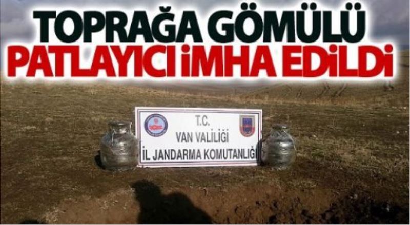 Van’da toprağa gömülü patlayıcı imha edildi