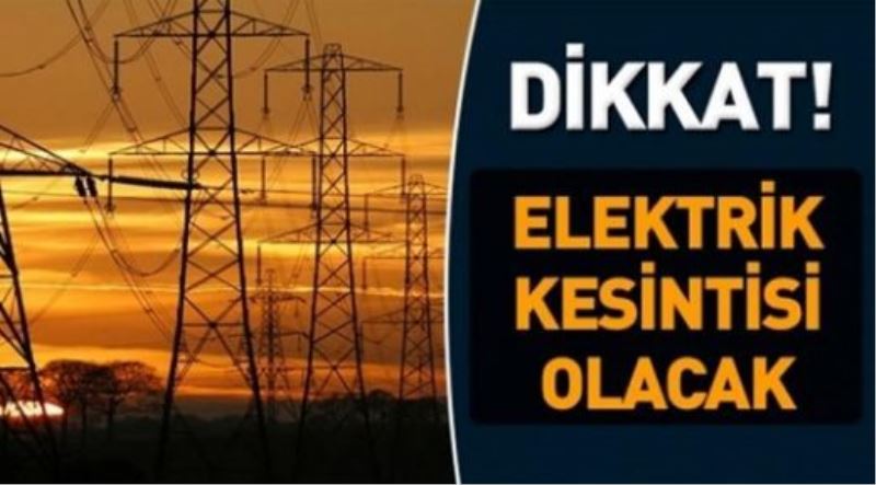 VEDAŞ’tan planlı elektrik kesintisi…