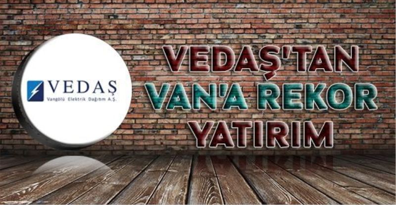 VEDAŞ’TAN VAN’A REKOR YATIRIM