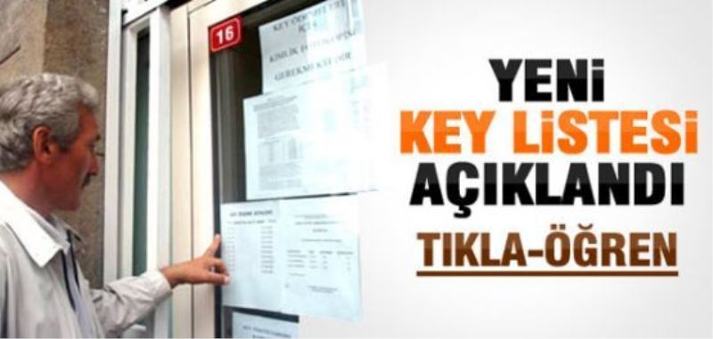 Yeni Key Listesi Açıklandı