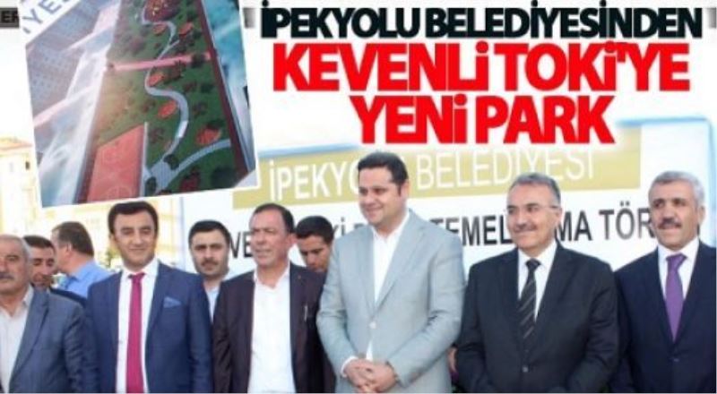 Yeni parkın temelini Kaymakam Öztürk attı