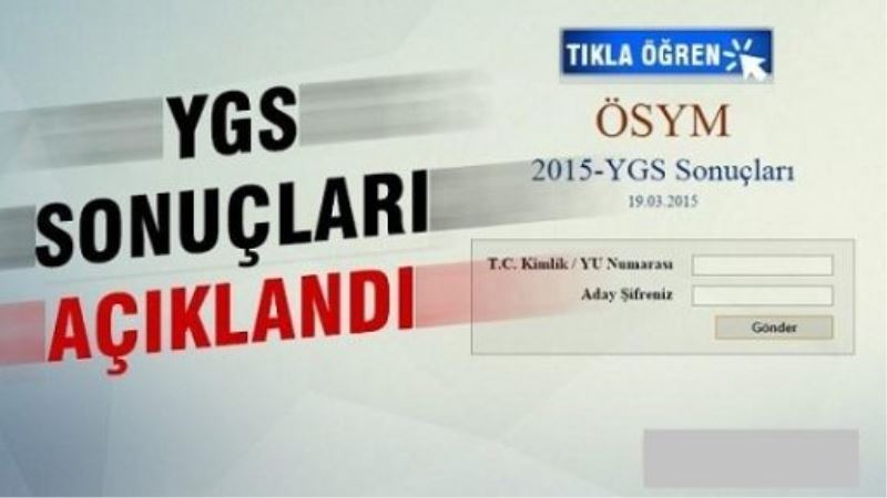 YGS sonuçları açıklandı!