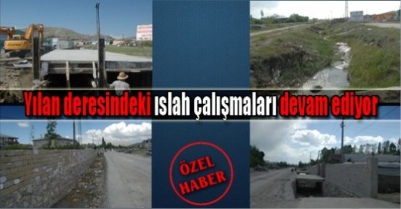 Yılan deresindeki ıslah çalışmaları devam ediyor